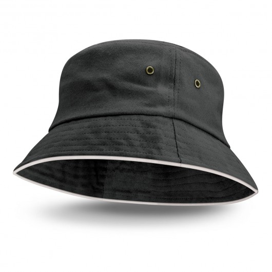 Black White Trim Bucket Hats